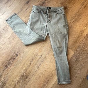 Size 10 army green express skinny pants